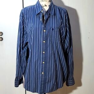 Timberland Blue Pinstripe Pocket button down Longsleeve Shirt Sz.XL